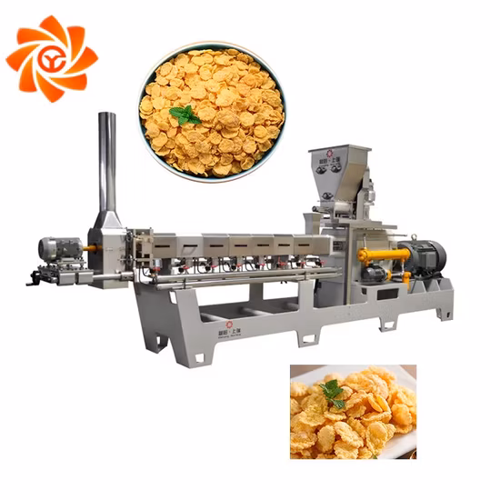 Corn Flakes Breakfast Cereals Puffed Corn Stick Curls Chips Core Filling Snack Panko Bread Crumb Nutrition Porridge Food Equipment Processing Production Line