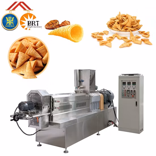 China Professional Bugles Chips Snack Food Makingmachinery Linha de produção de Bugles Chips/linha de produção de chips de milho