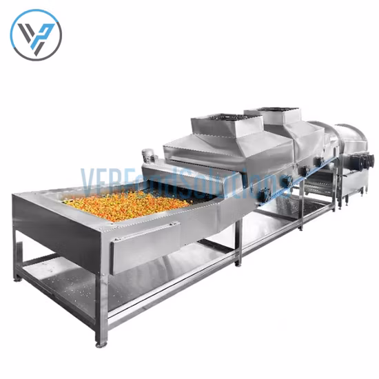 Linha de Produção de Pipoca Industrial Totalmente Automática Linha de Fabricação de Pipoca Eletromagnética para Snack Food Factory