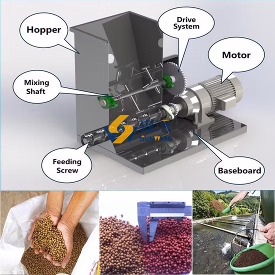 Linha de produção flutuante de preço de máquina de pellets de alimentação de peixe